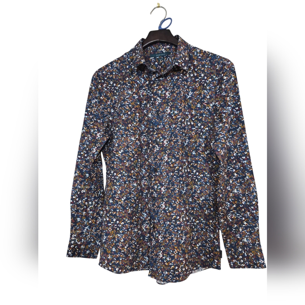 Perry Ellis Slim Fit Floral Print Men's Shirt M